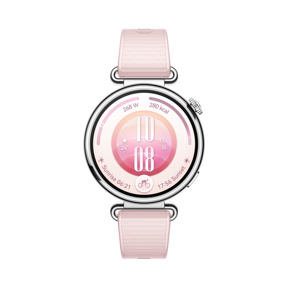 Smartwatch Huawei Watch GT 7 Konsu‑B39F, pink fluoroelastomer strap + Huawei FreeBuds SE 4 ANC earbuds, white