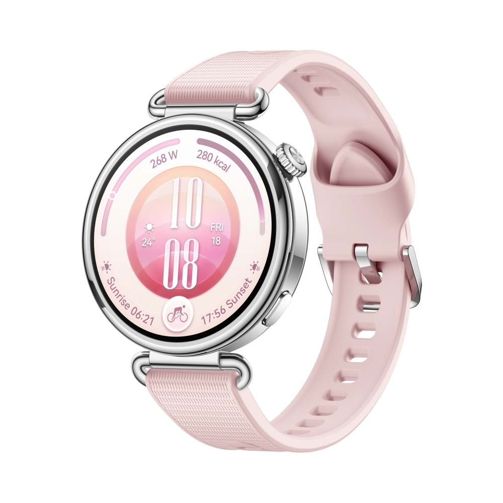 Smartwatch Huawei Watch GT 7 Konsu‑B39F, pink fluoroelastomer strap + Huawei FreeBuds SE 4 ANC earbuds, white