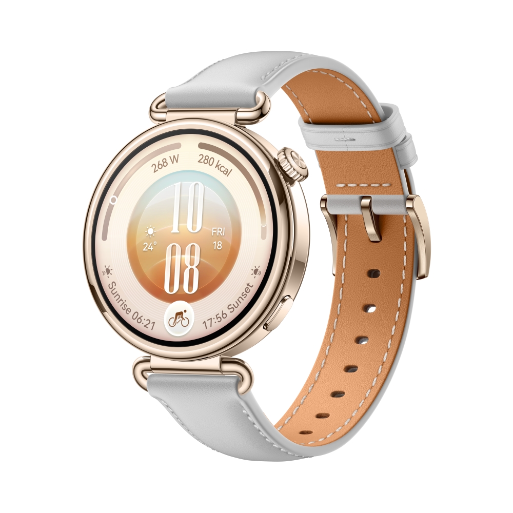 Смарт часовник Huawei Watch GT 7 Konsu‑B39L, сива композитна кожена каишка + слушалки Huawei FreeBuds SE 4 ANC, бели