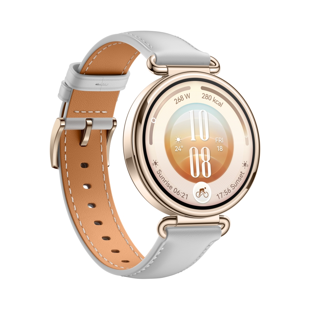 Смарт часовник Huawei Watch GT 7 Konsu‑B39L, сива композитна кожена каишка + слушалки Huawei FreeBuds SE 4 ANC, бели