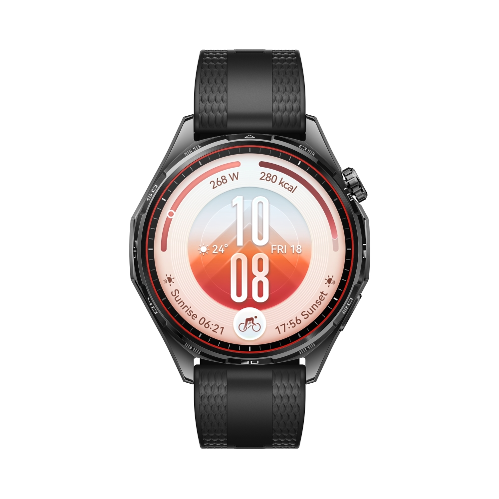 Смарт часовник Huawei Watch GT 7 Atum‑B39F, черна флуороеластомерна каишка + слушалки Huawei FreeBuds SE 4 ANC, бели