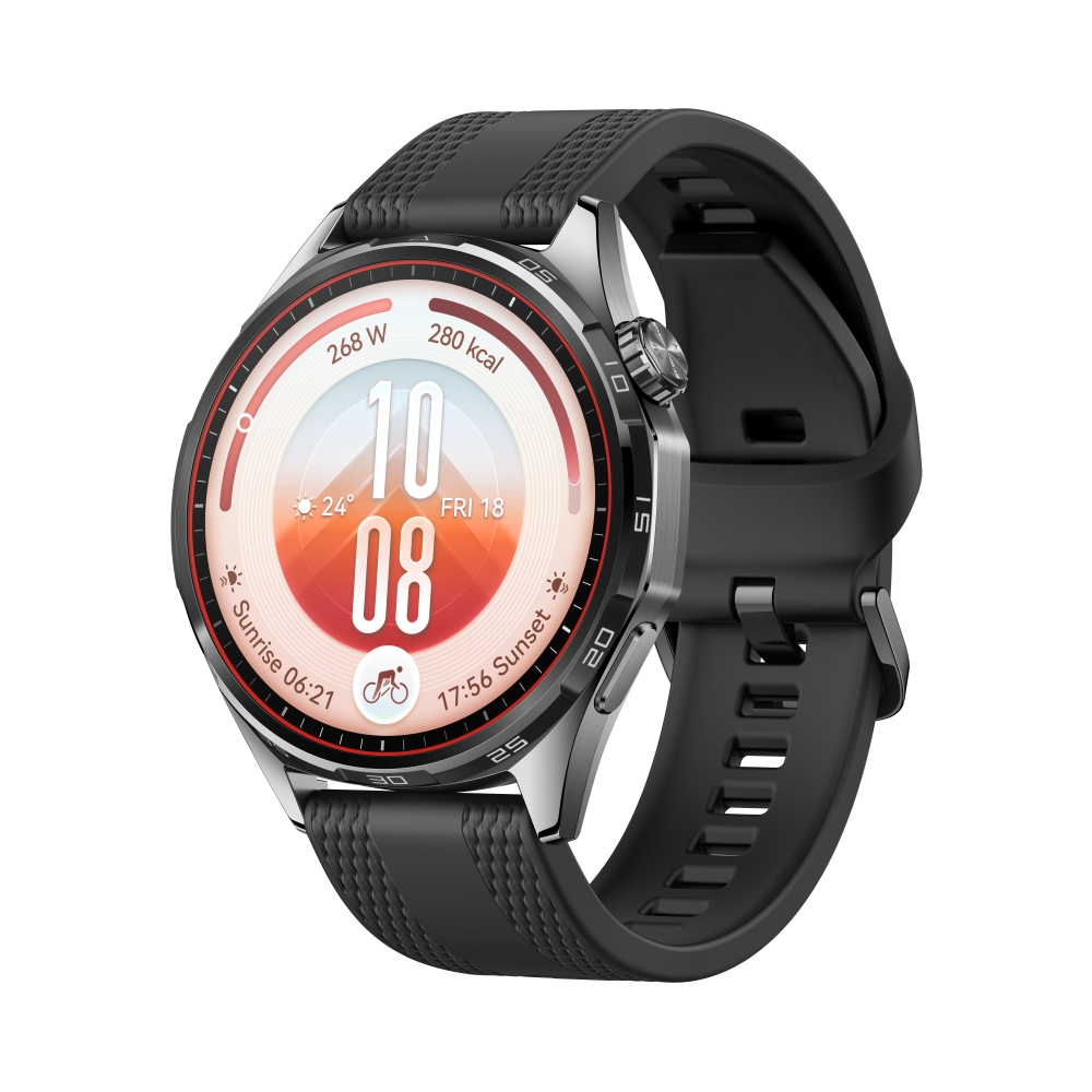 Смарт часовник Huawei Watch GT 7 Atum‑B39F, черна флуороеластомерна каишка + слушалки Huawei FreeBuds SE 4 ANC, бели