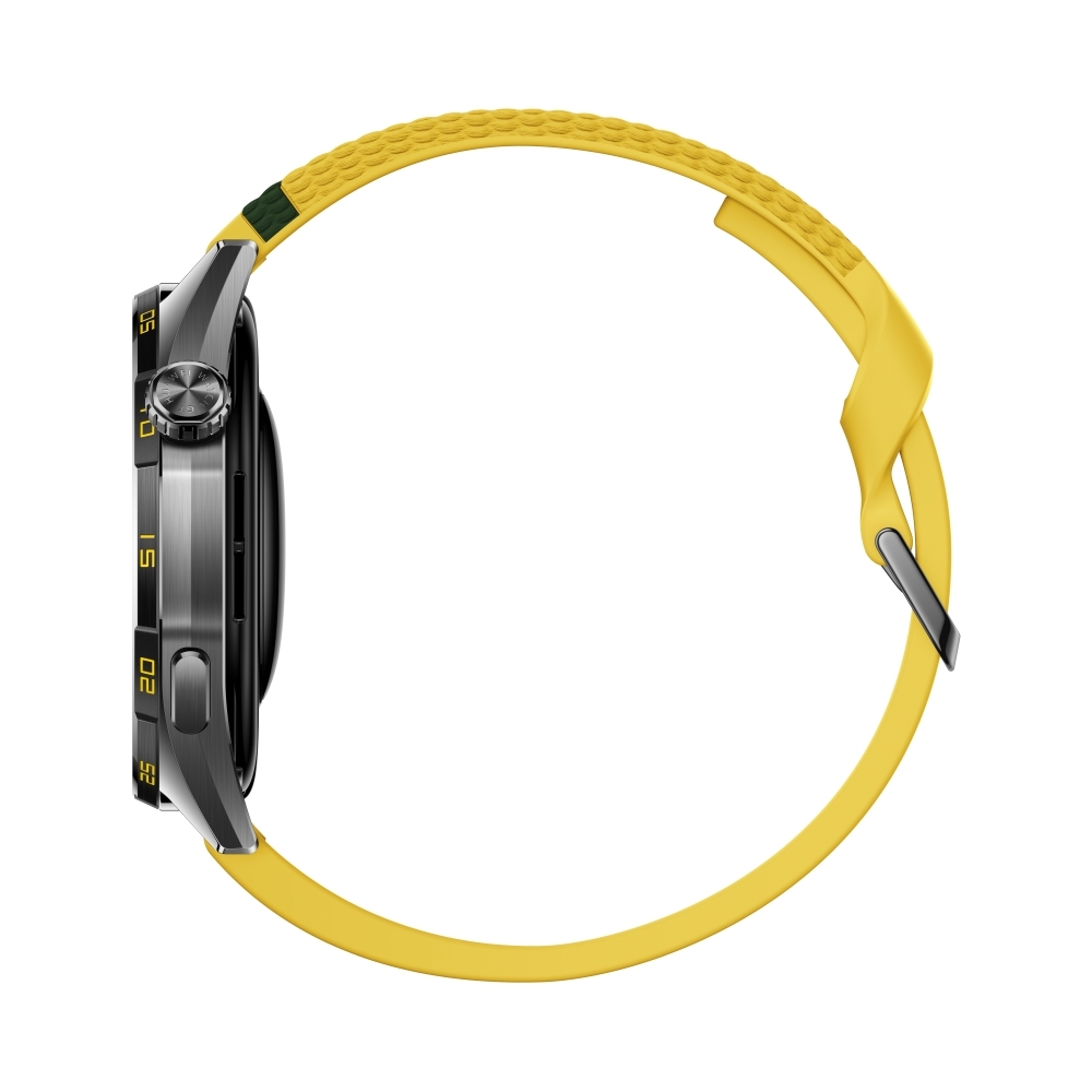 Смарт часовник Huawei Watch GT 7 Atum‑B39FY, жълто-зелена флуороеластомерна каишка + слушалки Huawei FreeBuds SE 4 ANC, бели