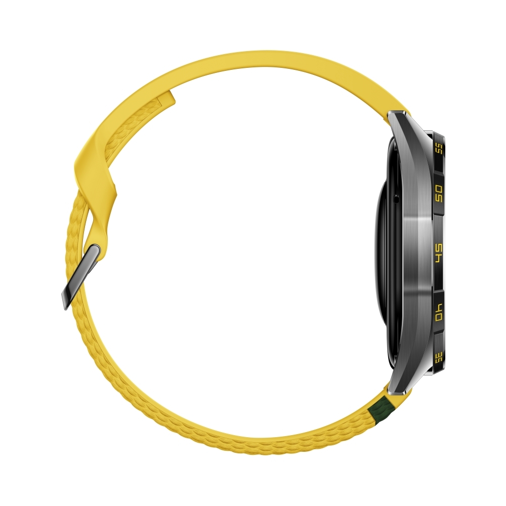 Смарт часовник Huawei Watch GT 7 Atum‑B39FY, жълто-зелена флуороеластомерна каишка + слушалки Huawei FreeBuds SE 4 ANC, бели