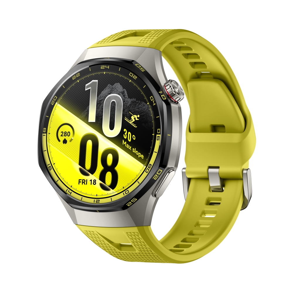 Smartwatch Huawei Watch GT 7 Pro Atum‑B49W, yellow fluoroelastomer strap + Huawei FreeBuds SE 4 ANC earbuds, white