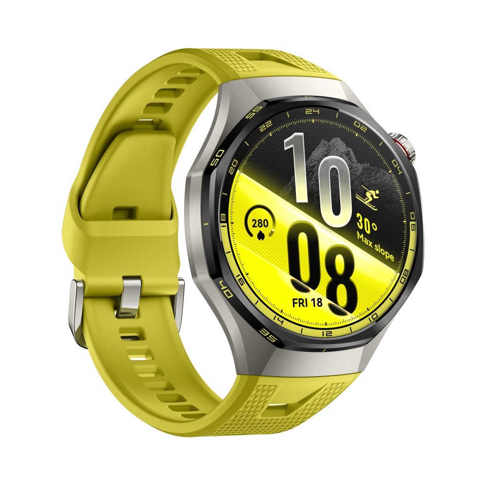 Smartwatch Huawei Watch GT 7 Pro Atum‑B49W, yellow fluoroelastomer strap + Huawei FreeBuds SE 4 ANC earbuds, white