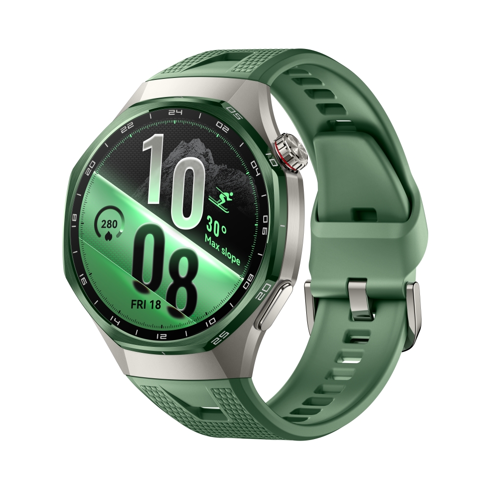 Смарт часовник Huawei Watch GT 7 Pro Atum‑B49C, зелена флуороеластомерна каишка + слушалки Huawei FreeBuds SE 4 ANC, бели