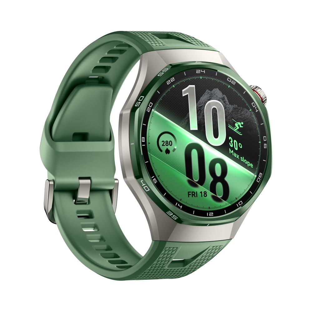 Смарт часовник Huawei Watch GT 7 Pro Atum‑B49C, зелена флуороеластомерна каишка + слушалки Huawei FreeBuds SE 4 ANC, бели