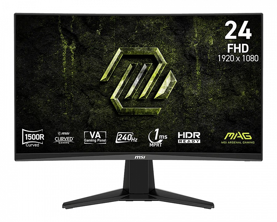 Монитор MSI MAG 245C X24, 23.6 Curved VA, FHD, 240Hz, 1 ms, FreeSync Premium, HDR Ready, HDMI, DPmsi+1