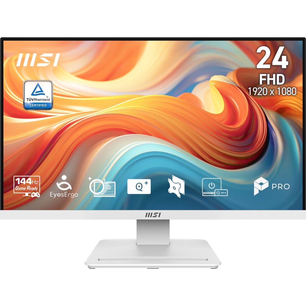 Монитор MSI PRO MP241W E14V, 23.8 VA, FHD, 144Hz, 1 ms, FreeSync, HDR Ready, DP, HDMI, Whitemsi+1