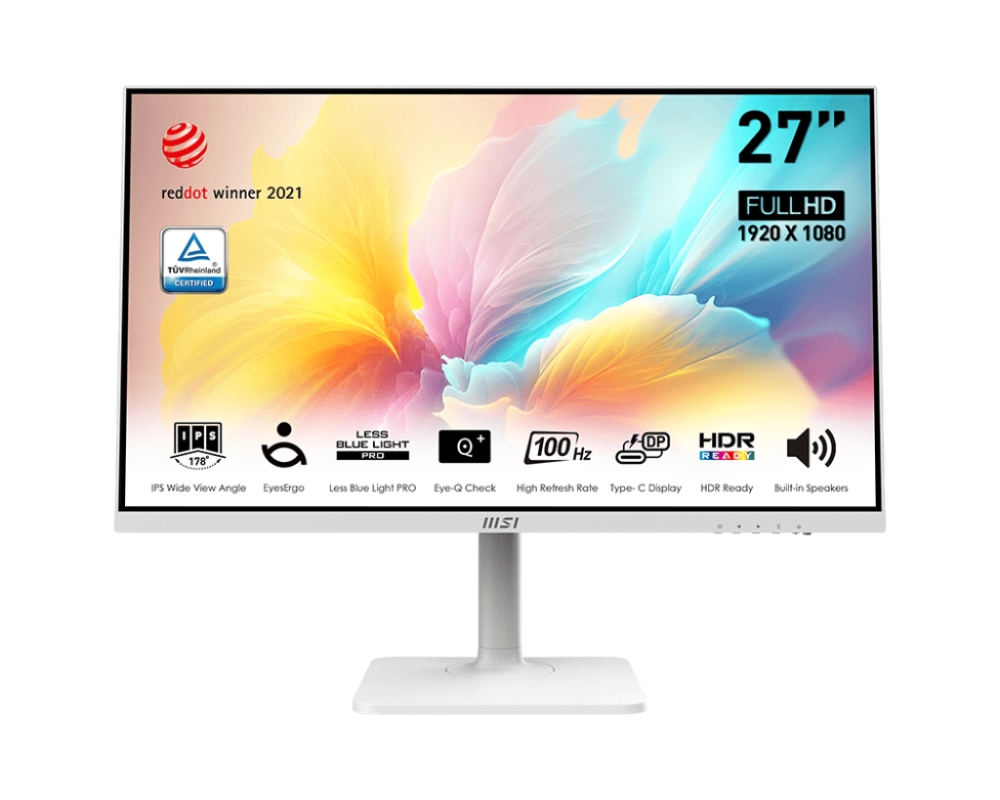 Монитор MSI Modern MD2712PW 27 IPS 1920x1080 100Hz 1ms HDR White Pivot