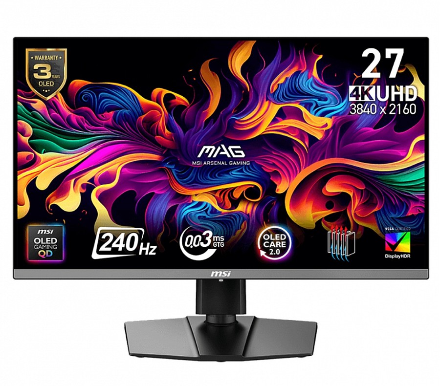 MSI MAG 272UP QD‑OLED X24 27 0.03ms 240Hz 4K QD‑OLED Gaming Monitor