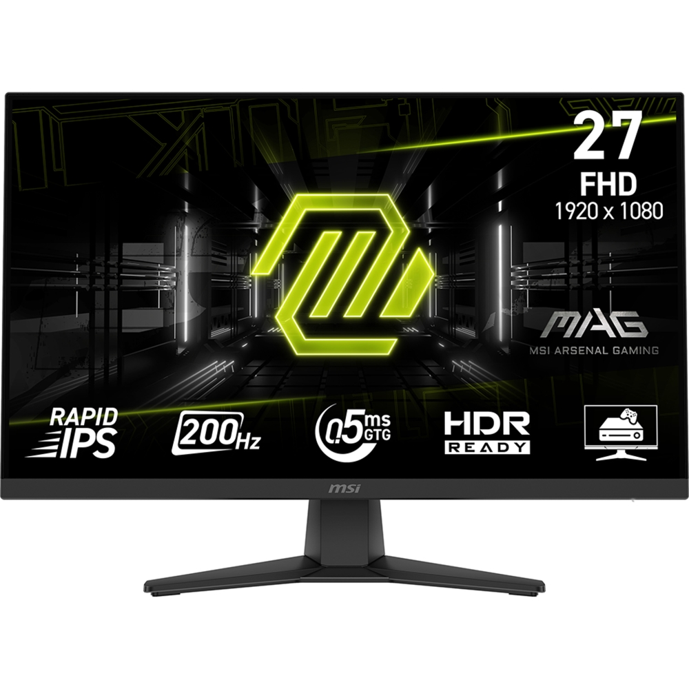 Монитор MSI MAG 272F, 27 Rapid IPS, FHD, 200Hz, 0.5 ms, FreeSync Premium, HDR Ready, HDMI, DPmsi+1