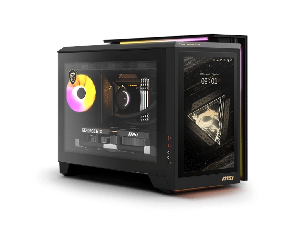 Геймърски компютър MSI MEG Vision X AI 2NVZ9-207EU Core Ultra 9 285K RTX 5090 32GB Z890 64GB DDR5 2TB SSD 1200W PSU 13 FHD Touch MSI Project Zero Win11Home