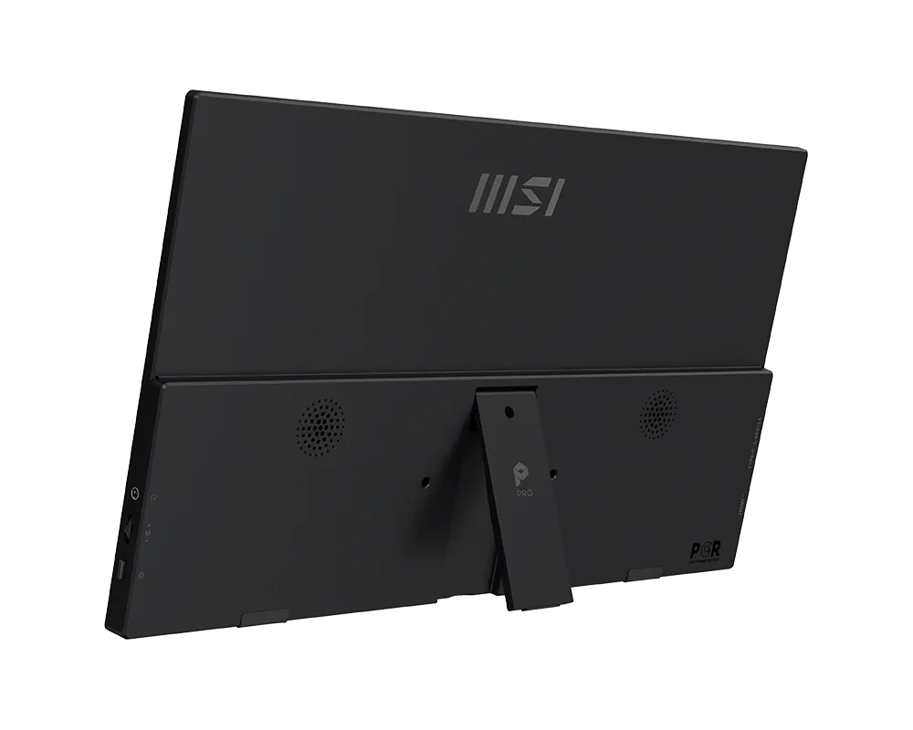 Монитор MSI PRO MP165 E6 Portable, 15.6 IPS, FHD, 60Hz, 4 ms, Type‑C, HDMI, говорители, Blackmsi+1