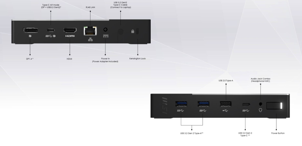 Докинг станция MSI USB-C Gen 2