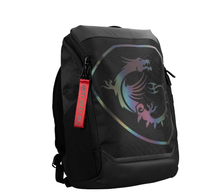 MSI Titan гейминг раница, водоустойчива IPX-2, padded mesh back panel, за лаптоп до 18, 51 x 34 x 9 cm