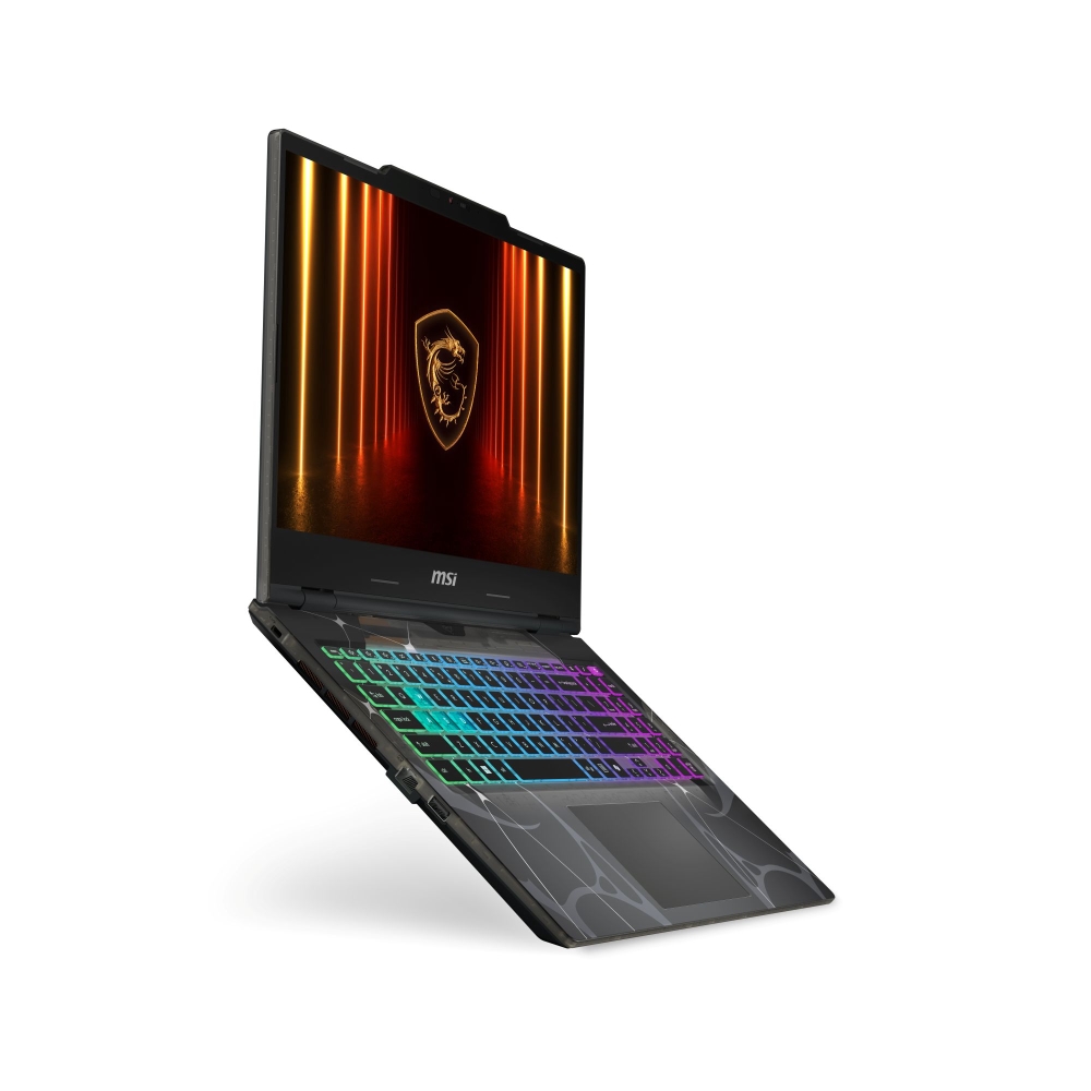Gaming лаптоп MSI Cyborg 15 B13WFKG, i7-13620H (10C/16T, up to 4.90GHz, 24 MB), GeForce RTX 5060 8GB GDDR7 572 AI TOPS, 15.6 FHD (1920x1080), 144Hz, IPS-Level, 16GB DDR5 5200MHz, 512GB PCIe Gen4x4 SSD, WiFi 6E, BT 5.3, 4 Zone RGB Kbd, NO OS, 55.2Whr
