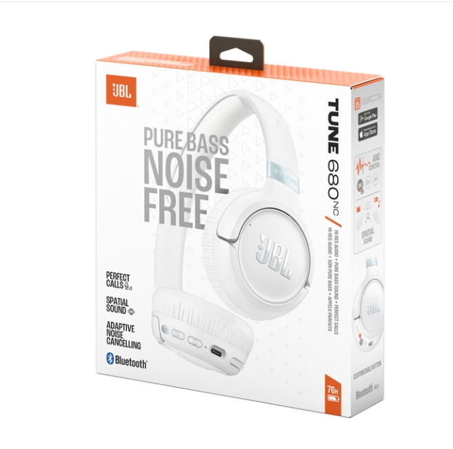 Слушалки JBL TUNE 680NC BLK безжични on‑ear с Noise Cancelling