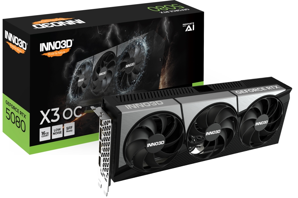Video card Inno3D GeForce RTX 5080 16GB GDDR7 X3 OC