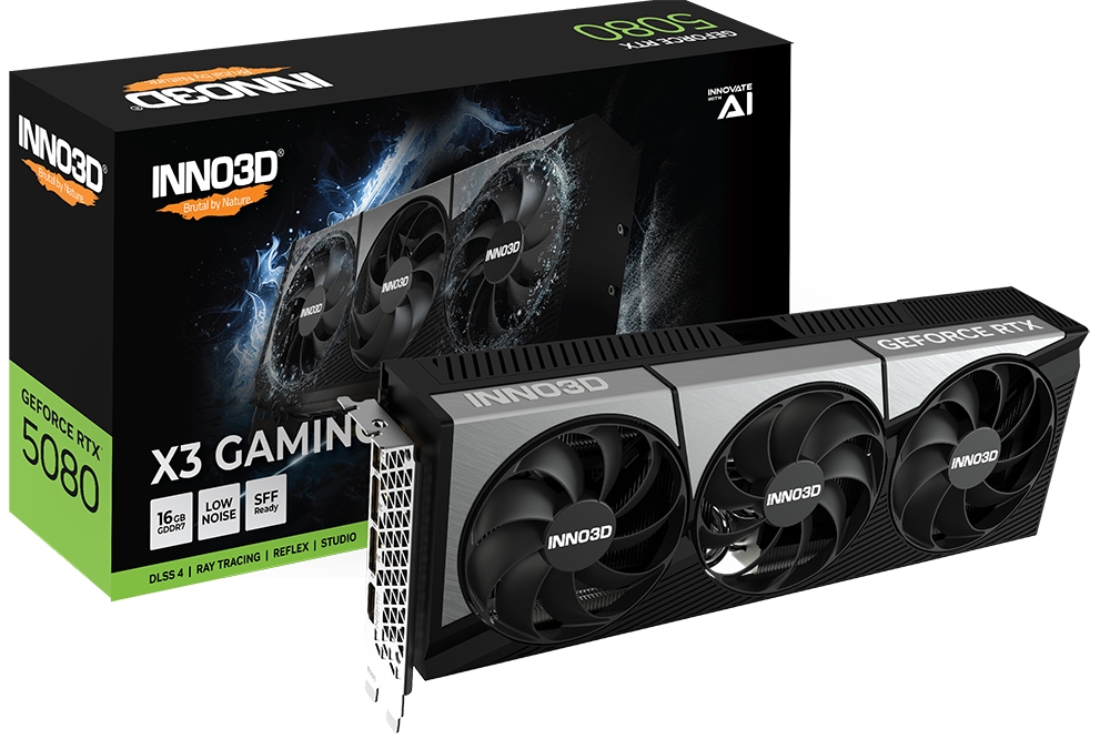 Video card Inno3D GeForce RTX 5080 16GB GDDR7 X3 OC Gaming