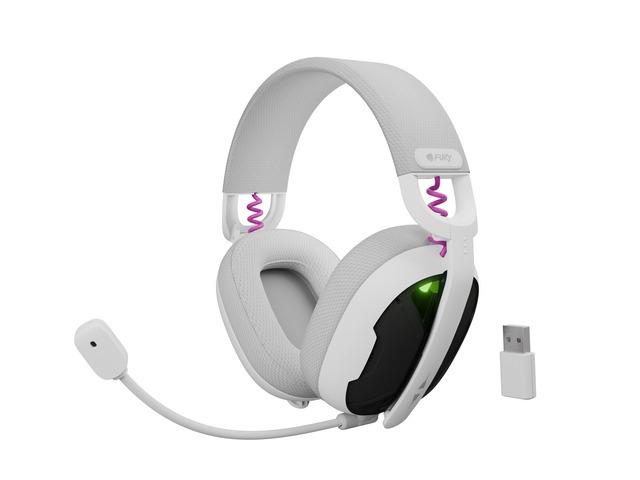 Fury Gaming Headset Fukiya F6 Wireless Microphone White