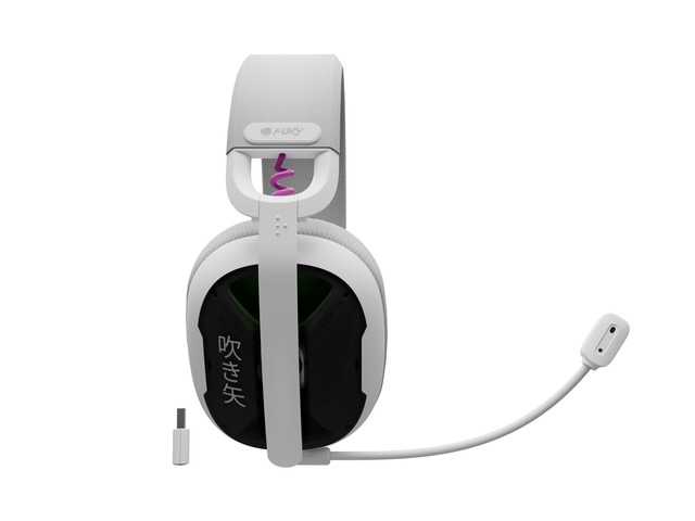 Fury Gaming Headset Fukiya F6 Wireless Microphone White