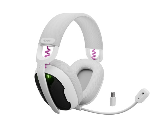 Fury Gaming Headset Fukiya F6 Wireless Microphone White