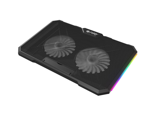 Fury Gunbai G3 Gaming Laptop Cooling Pad 14.1‑17.3 2‑fan RGB LED 2xUSB