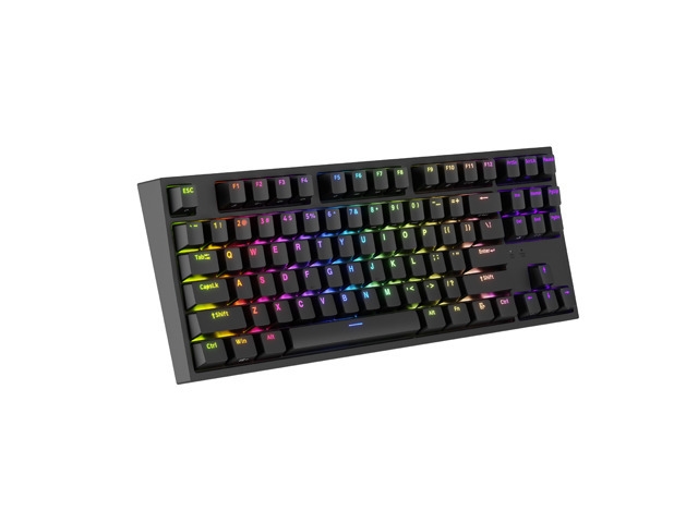 Gaming клавиатура Genesis Thor 404 TKL Black RGB Backlight US Layout Yellow Switch