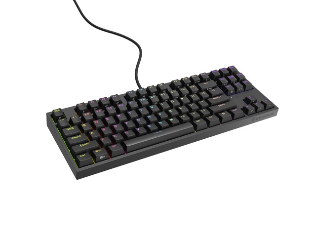 Gaming клавиатура Genesis Thor 404 TKL Black RGB Backlight US Layout Yellow Switch
