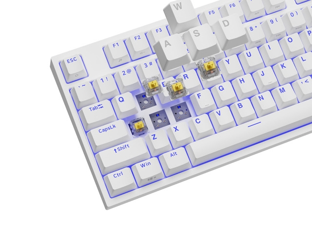 Gaming клавиатура Genesis Thor 404 TKL White RGB Backlight US Layout Yellow Switch