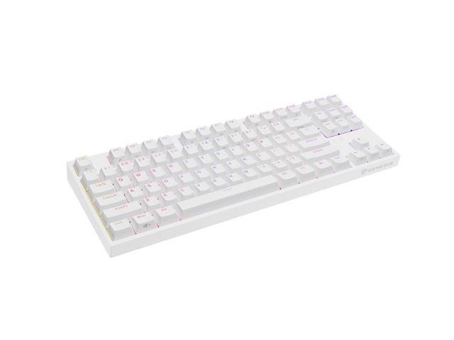 Gaming клавиатура Genesis Thor 404 TKL White RGB Backlight US Layout Yellow Switch