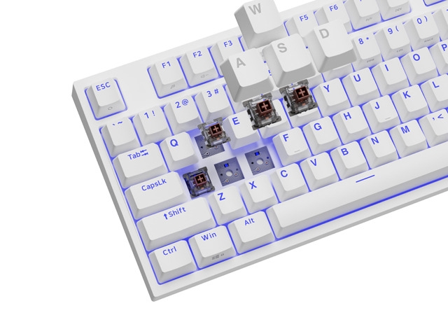 Gaming клавиатура Genesis Thor 404 TKL White RGB Backlight US Layout Brown Switch