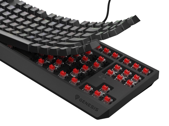 Gaming keyboard Genesis Thor 230 TKL Red Black Hot Swap