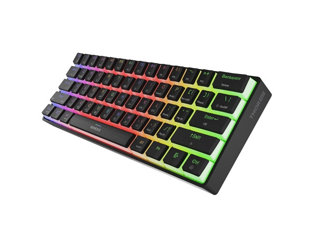 Gaming keyboard Genesis Mechanical Thor 660 G2 Wireless RGB Backlight BLACK GATERON BROWN