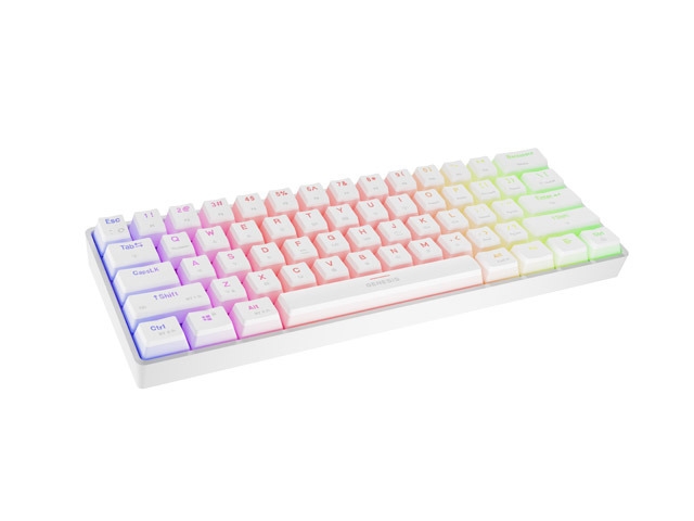 Gaming клавиатура Genesis Mechanical Thor 660 G2 Wireless RGB Backlight WHITE GATERON RED