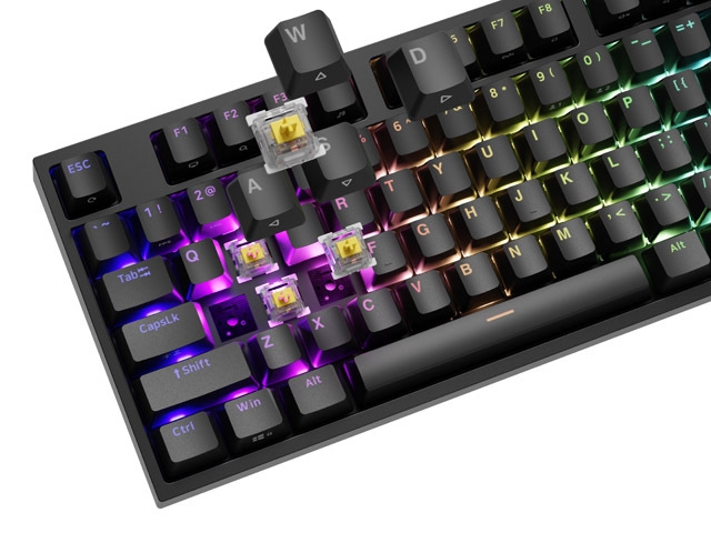Гейминг клавиатура Genesis Thor 404 Black RGB Gateron Yellow Pro US Layout