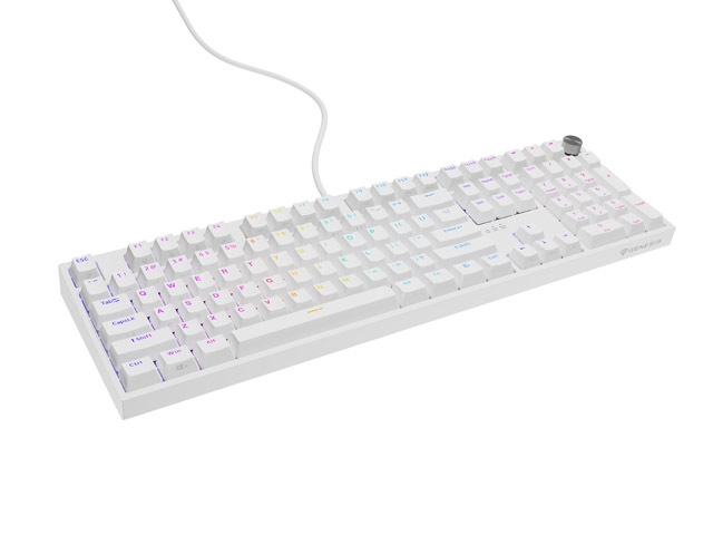 Гейминг клавиатура Genesis Thor 404 White RGB Gateron Peach Silent US Layout