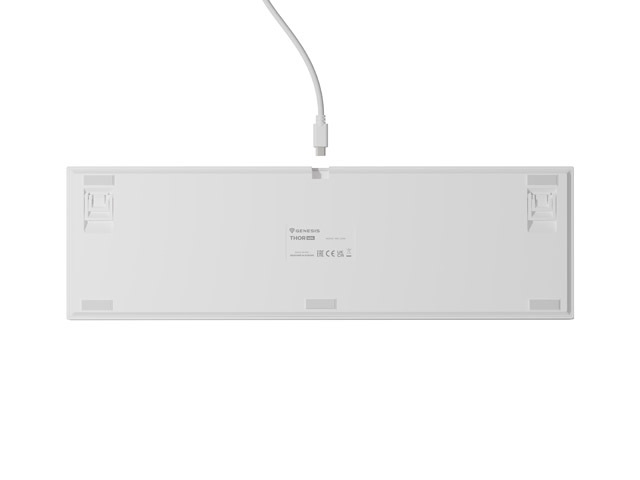Гейминг клавиатура Genesis Thor 404 White RGB Gateron Peach Silent US Layout