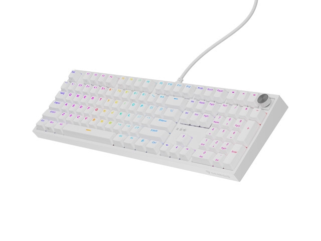 Гейминг клавиатура Genesis Thor 404 White RGB Gateron Peach Silent US Layout