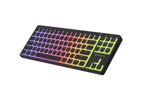 Genesis Thor 430 TKL Wireless mechanical gaming keyboard, Outemu Pink, RGB, US layout, black