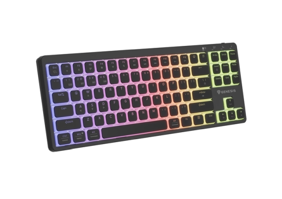 Genesis Thor 430 TKL Wireless mechanical gaming keyboard, Outemu Pink, RGB, US layout, black
