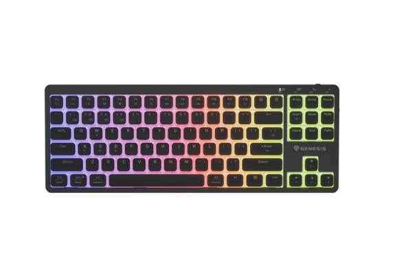 Genesis Thor 430 TKL Wireless mechanical gaming keyboard, Outemu Pink, RGB, US layout, black