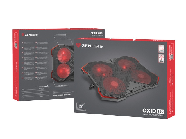 Gaming cooling pad Genesis Laptop Oxid 260