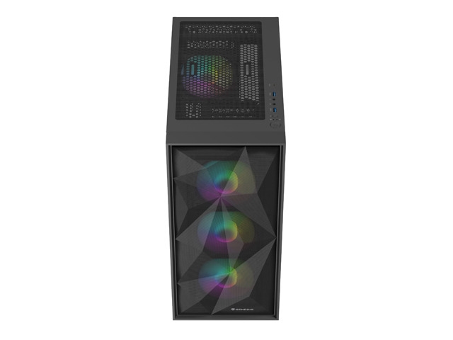Gaming PC case Genesis DIAXID 605 RGB Mini Tower Window, Black