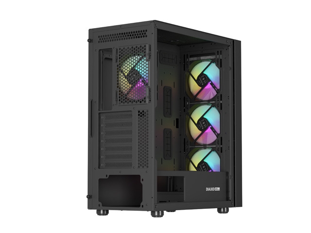 Gaming PC case Genesis DIAXID 605 RGB Mini Tower Window, Black
