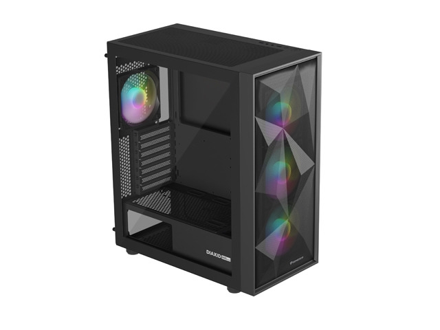 Gaming PC case Genesis DIAXID 605 RGB Mini Tower Window, Black