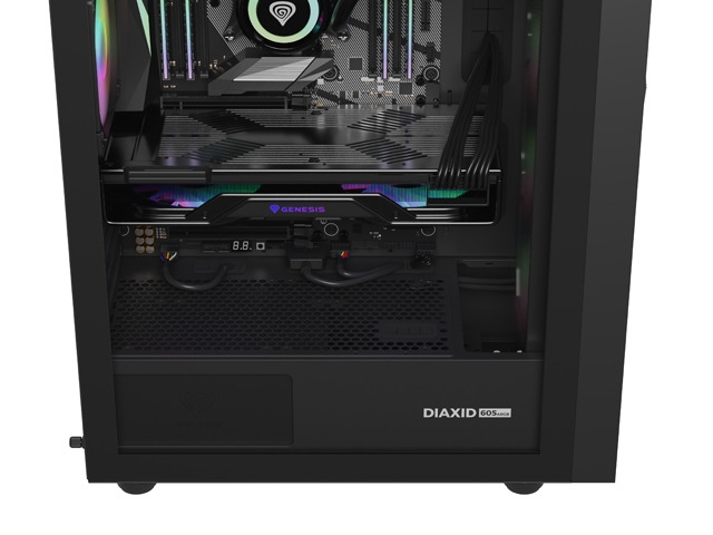 Gaming PC case Genesis DIAXID 605 RGB Mini Tower Window, Black