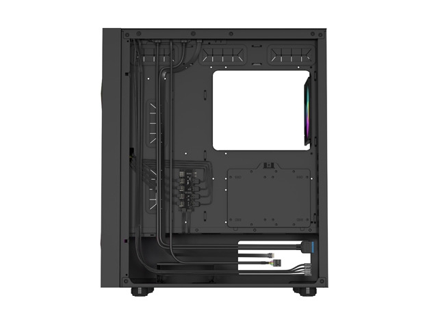 Gaming PC case Genesis DIAXID 605 RGB Mini Tower Window, Black